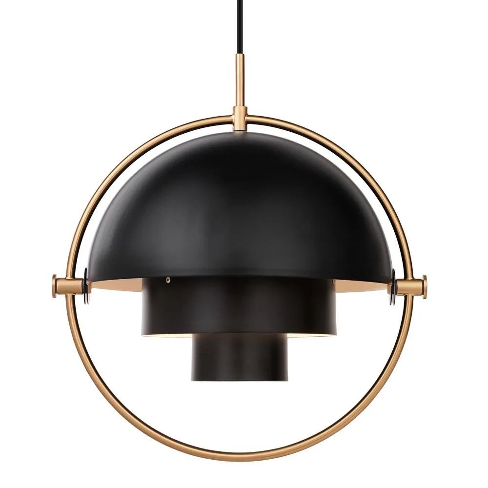 Pendant Light with Modern Orb Design and Adjustable Metal Shell
