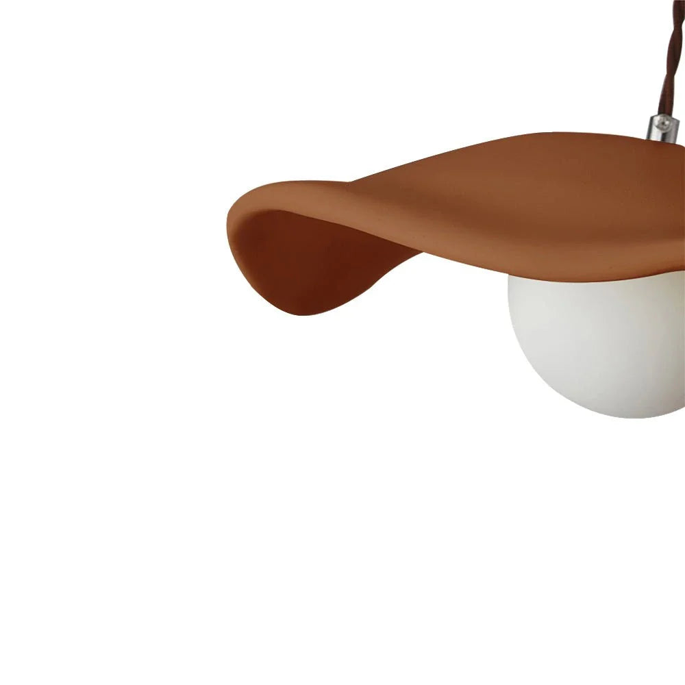Pendant Light with Sculptural Resin Design and Adjustable Suspension for Dining Room