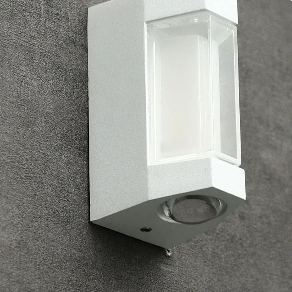 Outdoor Wall Sconce with Frosted Acrylic Diffuser and Up Down LED Illumination