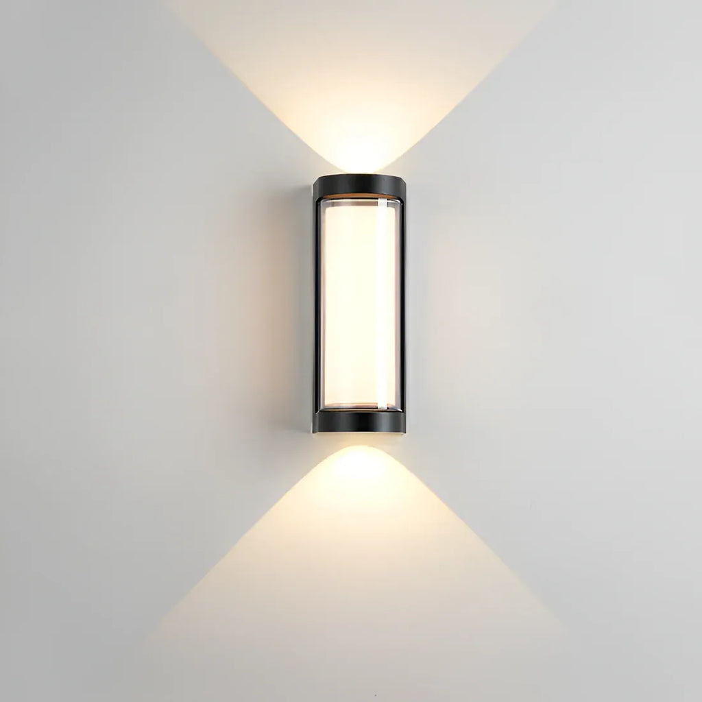 Outdoor Wall Sconce with Frosted Acrylic Diffuser and Up Down LED Illumination