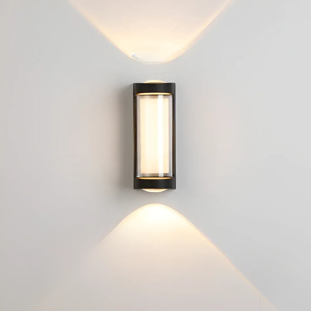 Outdoor Wall Sconce with Frosted Acrylic Diffuser and Up Down LED Illumination