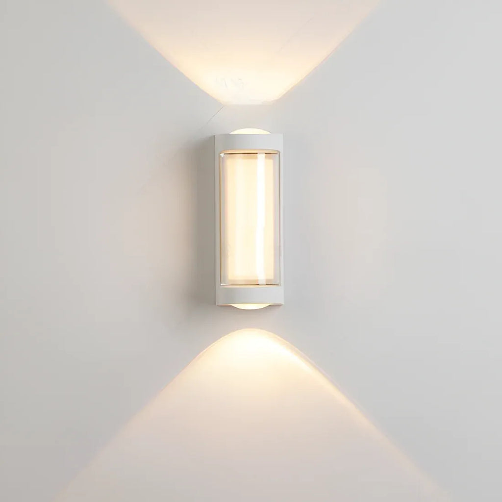 Outdoor Wall Sconce with Frosted Acrylic Diffuser and Up Down LED Illumination