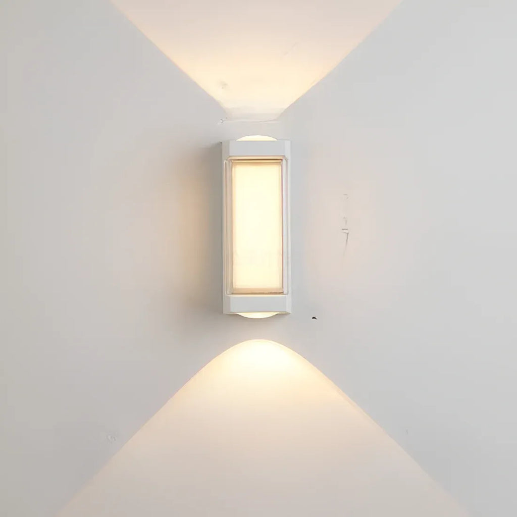 Outdoor Wall Sconce with Frosted Acrylic Diffuser and Up Down LED Illumination