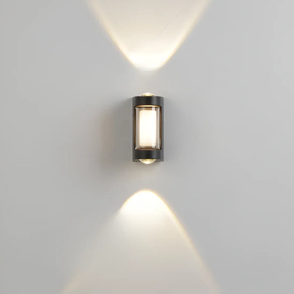 Outdoor Wall Sconce with Frosted Acrylic Diffuser and Up Down LED Illumination