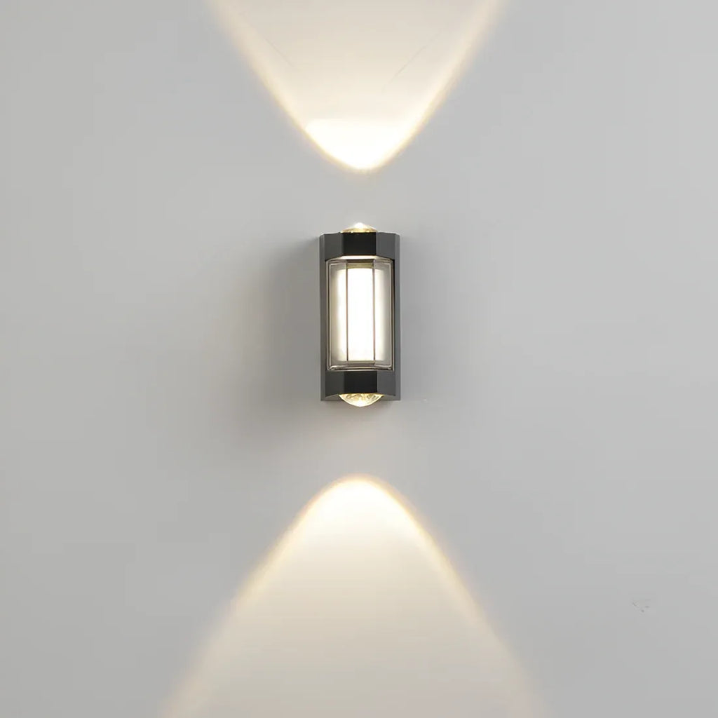 Outdoor Wall Sconce with Frosted Acrylic Diffuser and Up Down LED Illumination
