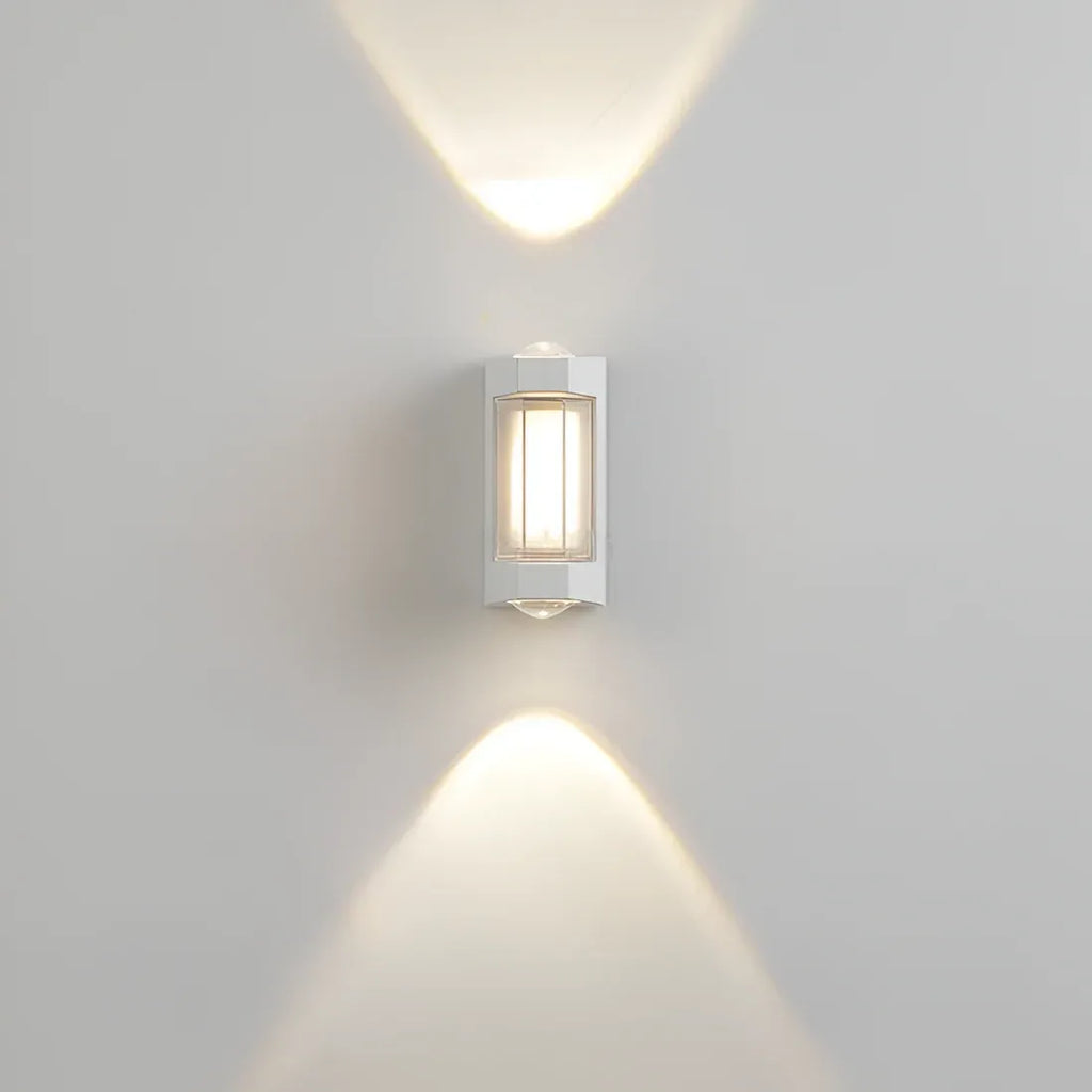 Outdoor Wall Sconce with Frosted Acrylic Diffuser and Up Down LED Illumination