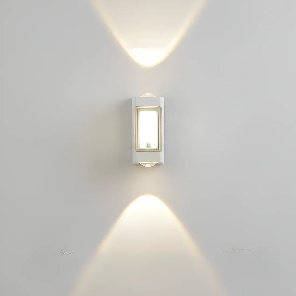 Outdoor Wall Sconce with Frosted Acrylic Diffuser and Up Down LED Illumination
