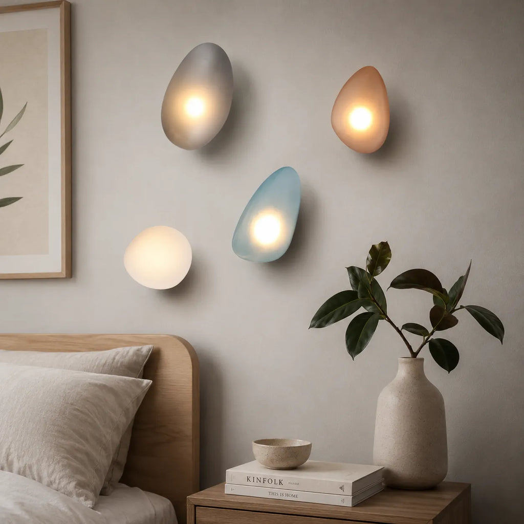 Applique murale en vitrail avec LED intégrée pour chambre, salon et couloir