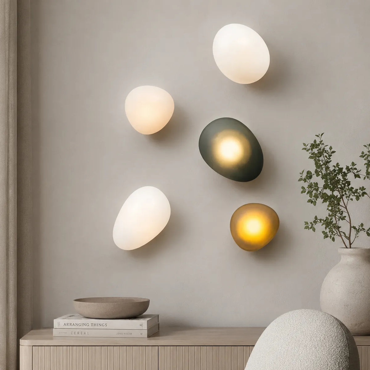 Wandleuchte mit Buntglas und integrierter LED für Schlafzimmer, Wohnzimmer und Flur