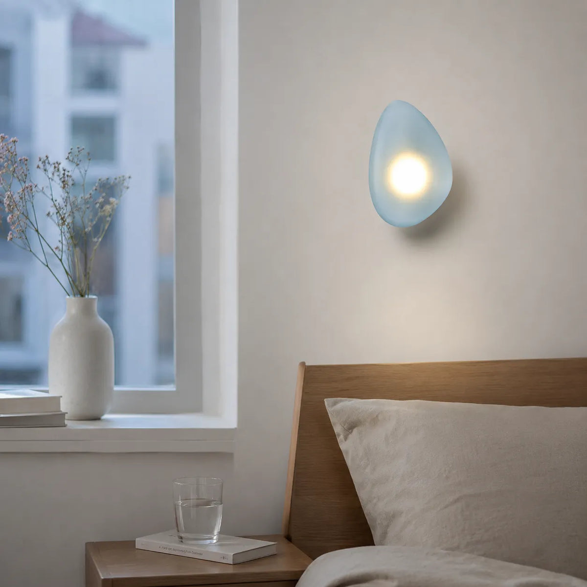 Applique murale en vitrail avec LED intégrée pour chambre, salon et couloir