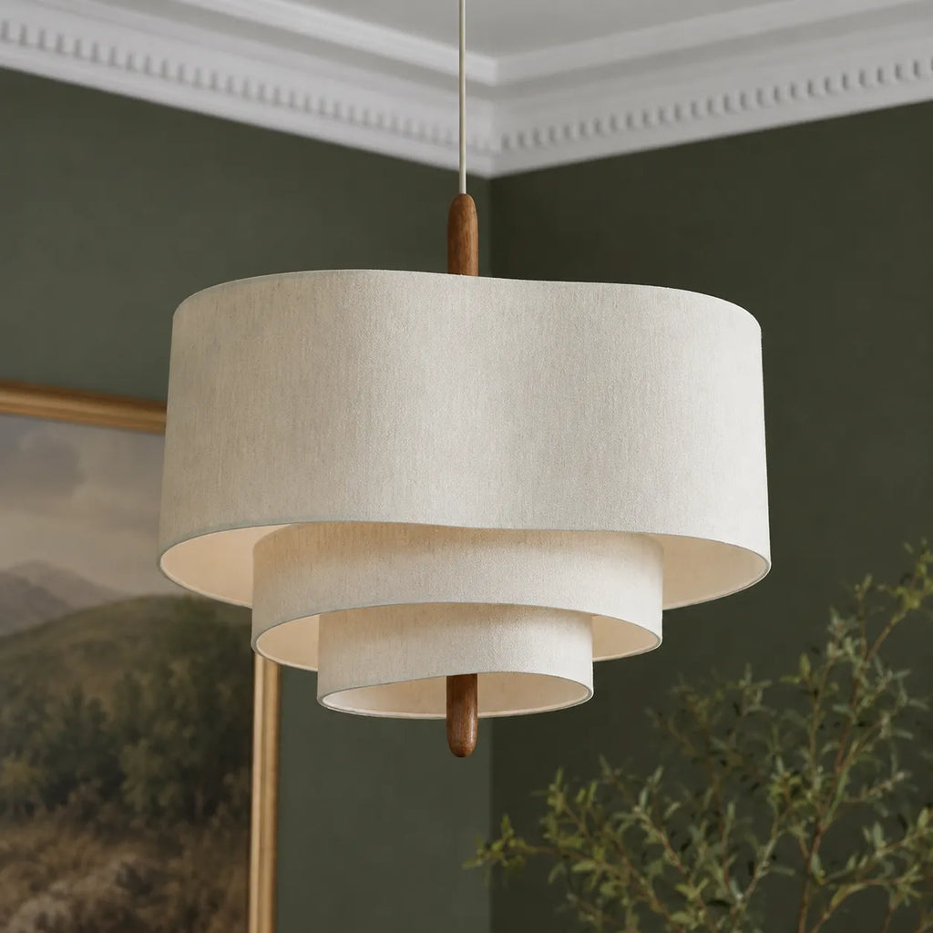 Suspension en tissu à étages pour la salle à manger et un éclairage d’ambiance moderne
