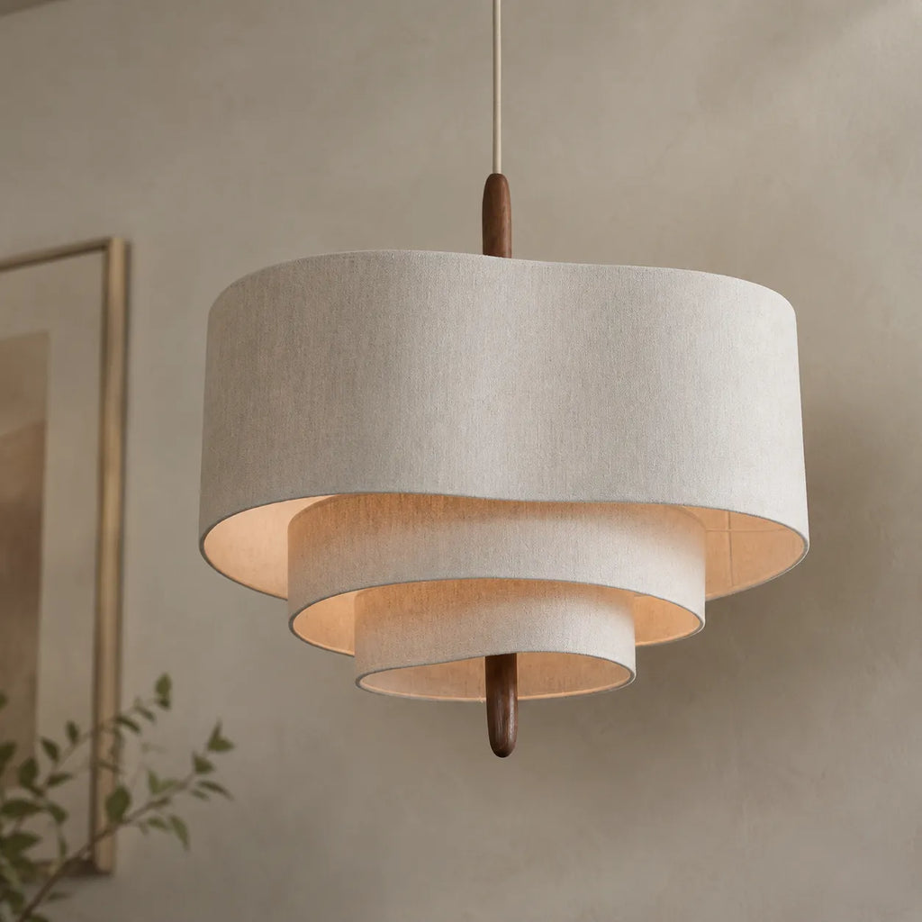 Suspension en tissu à étages pour la salle à manger et un éclairage d’ambiance moderne