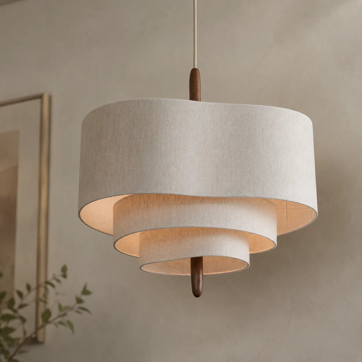 Suspension en tissu à étages pour la salle à manger et un éclairage d’ambiance moderne