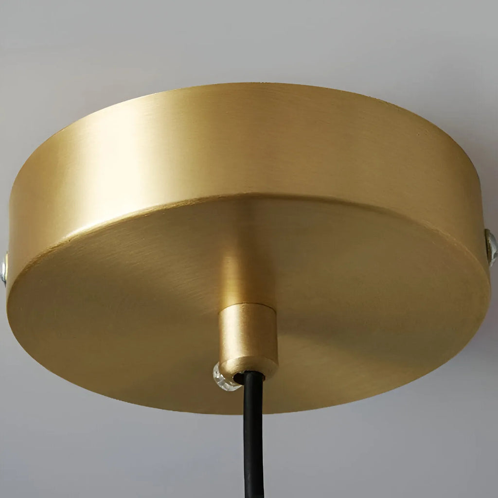 Lámpara colgante LED con pantalla de hierro con acabado de nogal y suspensión ajustable para cocina y comedor