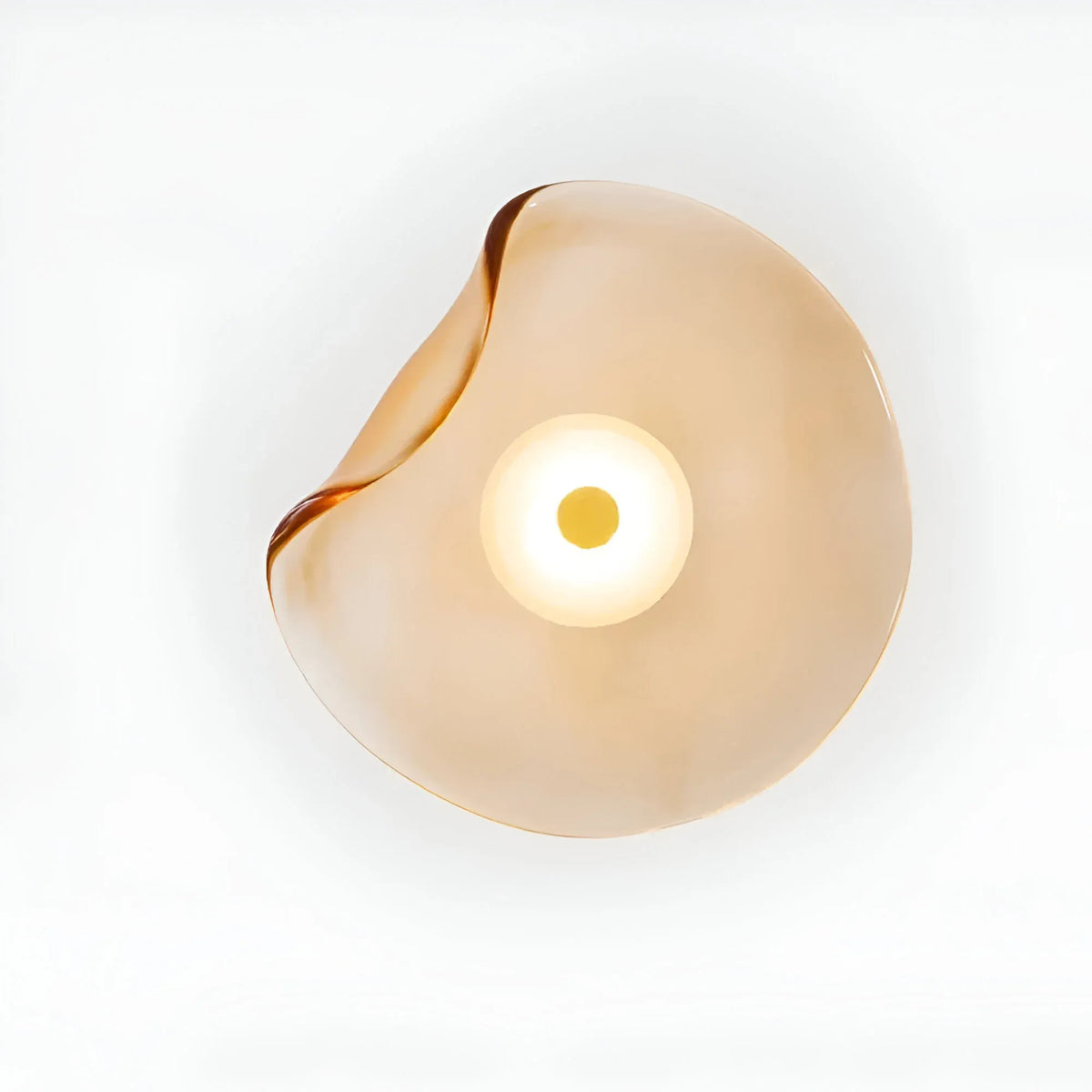 Wandleuchte mit gebogenem Glas und nach oben und unten gerichtetem Licht, moderne zeitgenössische Beleuchtung