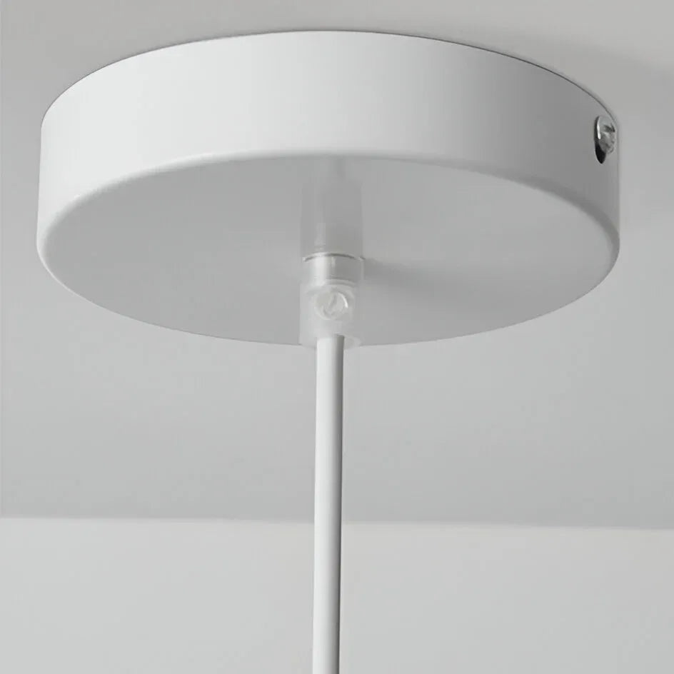Pendelleuchte mit asymmetrischem Kuppelschirm und glatter Fiberglasoberfläche