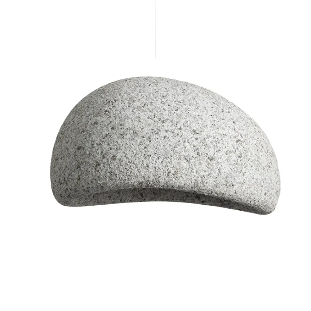 Pendelleuchte mit asymmetrischem Kuppelschirm und glatter Fiberglasoberfläche