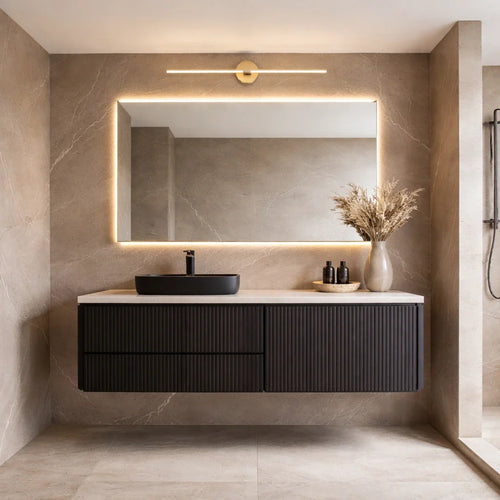 Linear LED Bathroom Vanity Light Fixtures with Up and Down Illumination
