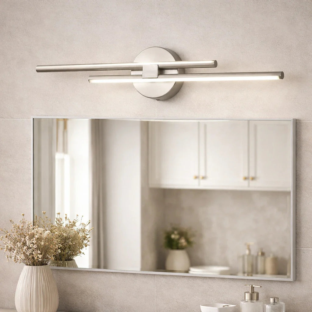 Linear LED Bathroom Vanity Light Fixtures with Up and Down Illumination