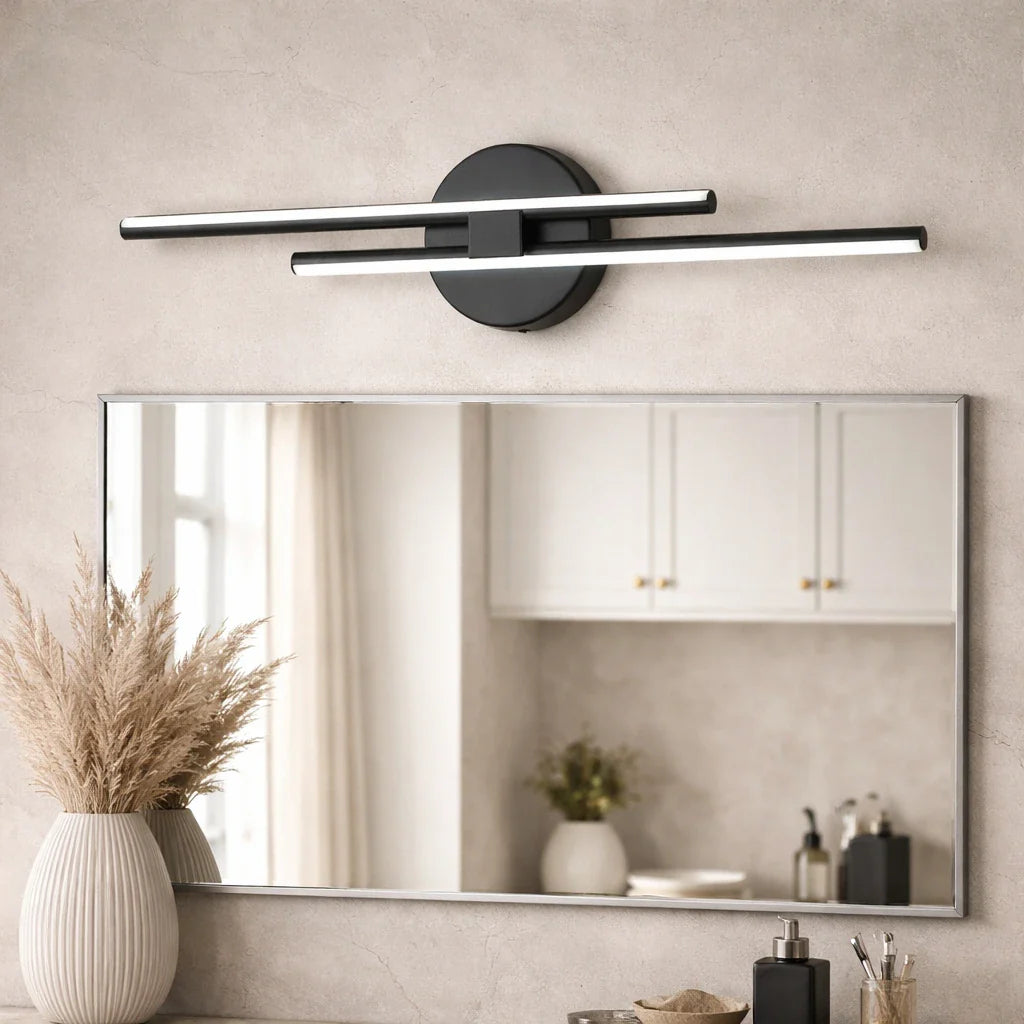 Linear LED Bathroom Vanity Light Fixtures with Up and Down Illumination