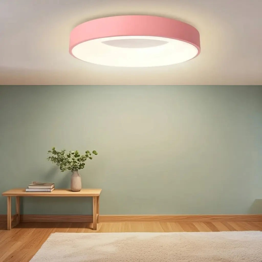 LED Oyster Light with Hollow Ring Design Flush Mount Ceiling Light for Bedroom Hallway