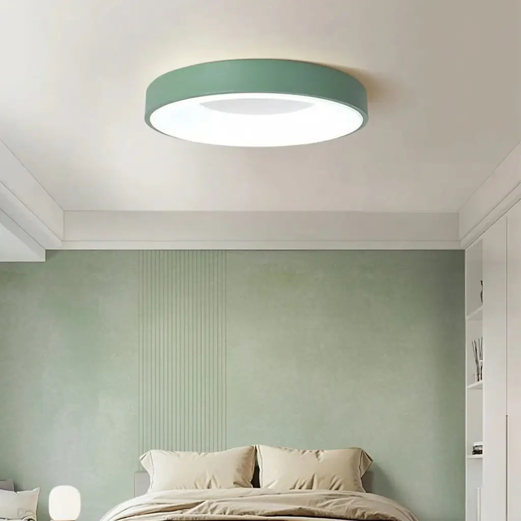 LED Oyster Light with Hollow Ring Design Flush Mount Ceiling Light for Bedroom Hallway