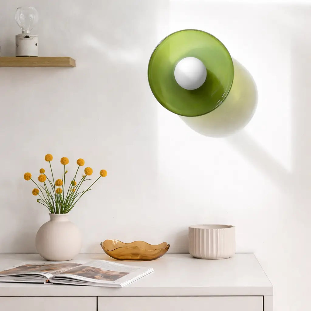Kitchen Ceiling Lights with Translucent Glass Orb Shade Semi Flush Mount
