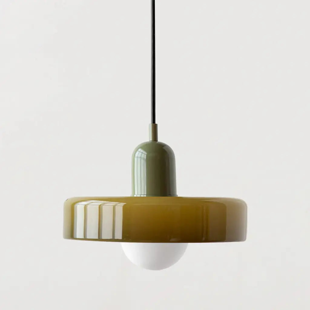 Sonnet Bauhaus-Pendelleuchte aus farbigem Glas