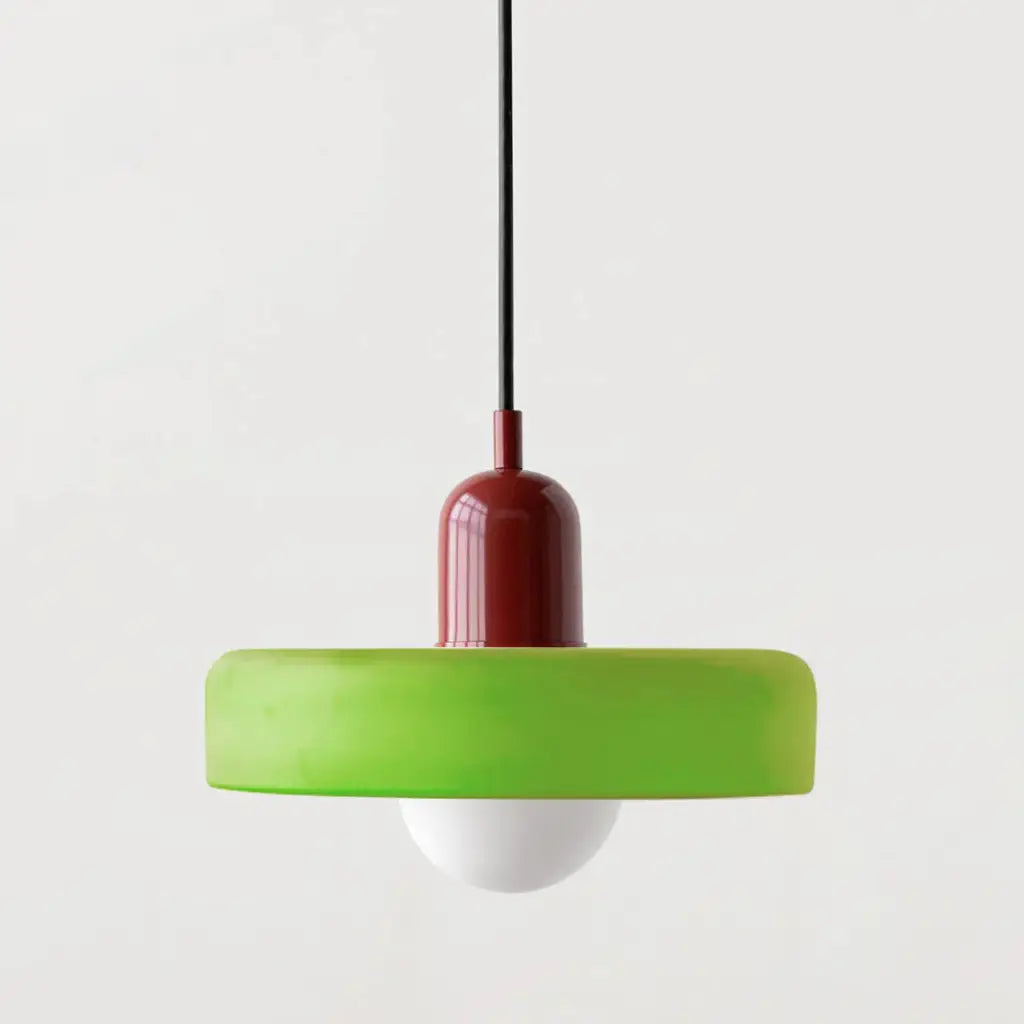 Sonnet Bauhaus-Pendelleuchte aus farbigem Glas