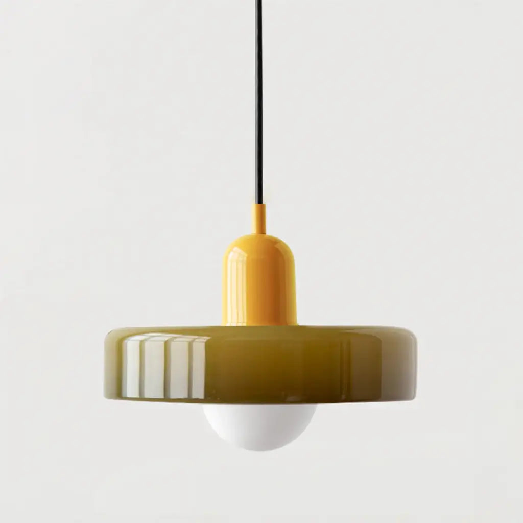 Sonnet Bauhaus-Pendelleuchte aus farbigem Glas