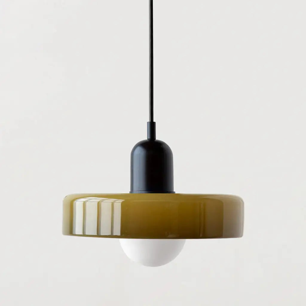 Sonnet Bauhaus-Pendelleuchte aus farbigem Glas