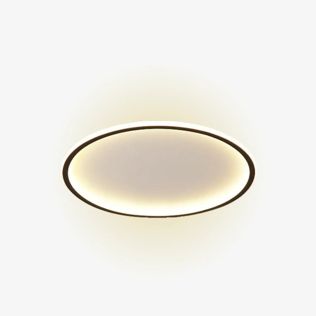 LED Oyster Light with Round Halo Flush Mount Ceiling Light for Bedrooms Hallways and Living Areas