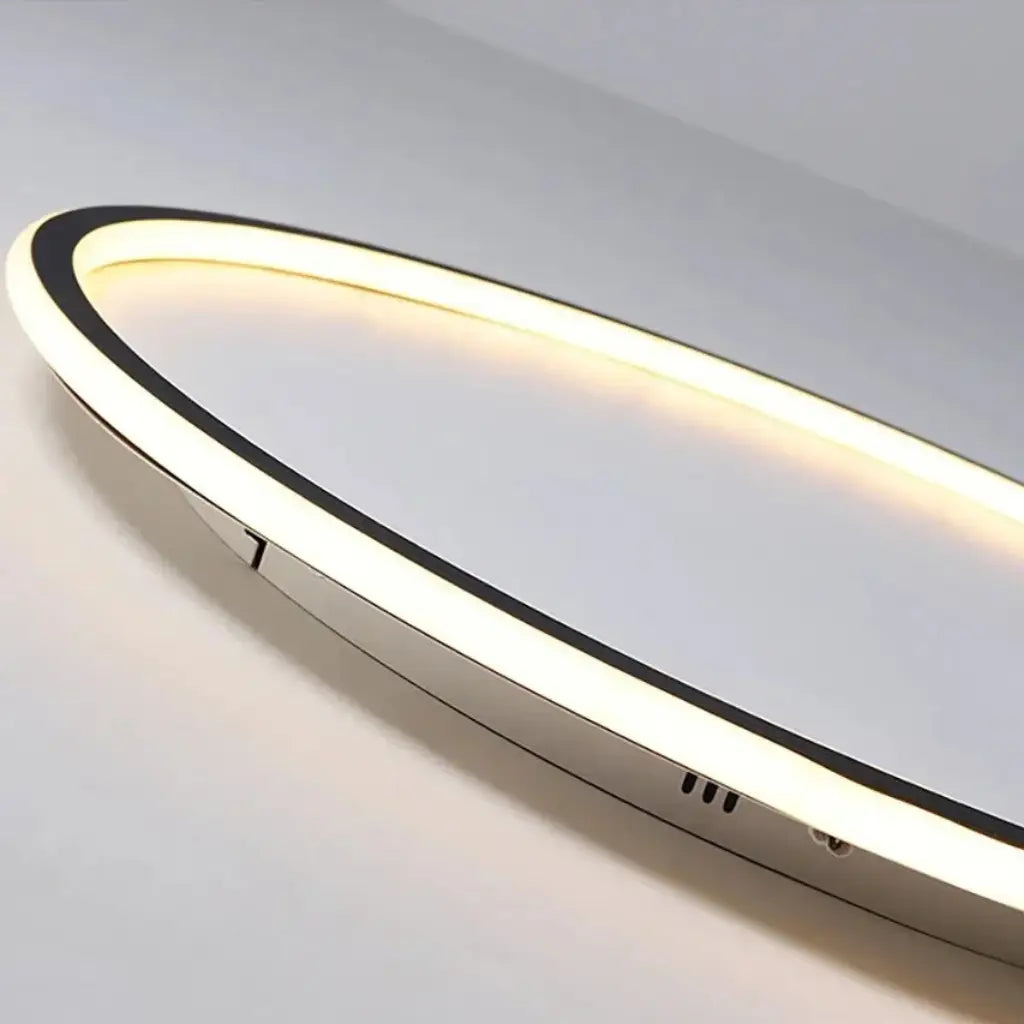 LED Oyster Light with Round Halo Flush Mount Ceiling Light for Bedrooms Hallways and Living Areas