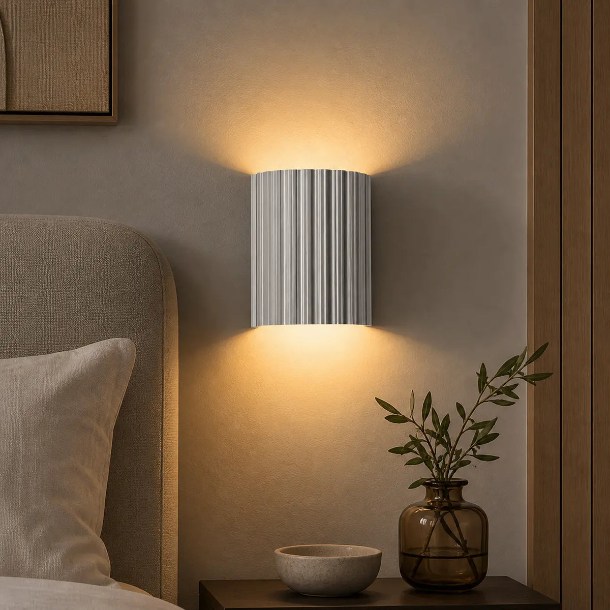 Wall Sconce Lamp with Textured Transparent Resin and Sculpted Surface for Modern Ambient Lighting