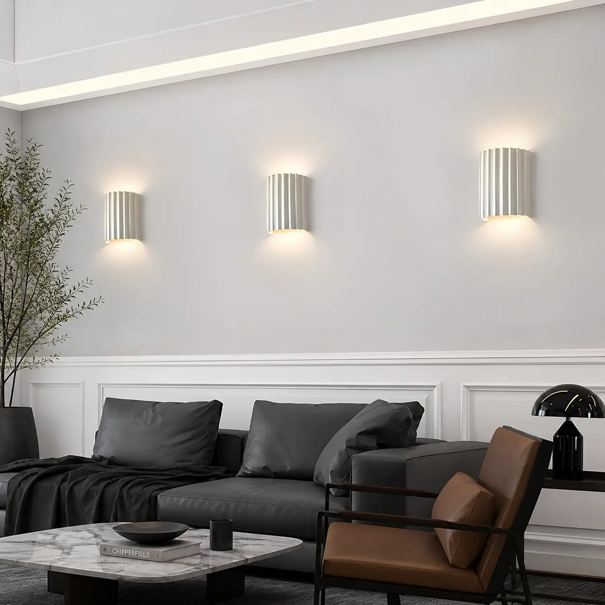 Wall Sconce Lamp with Textured Transparent Resin and Sculpted Surface for Modern Ambient Lighting