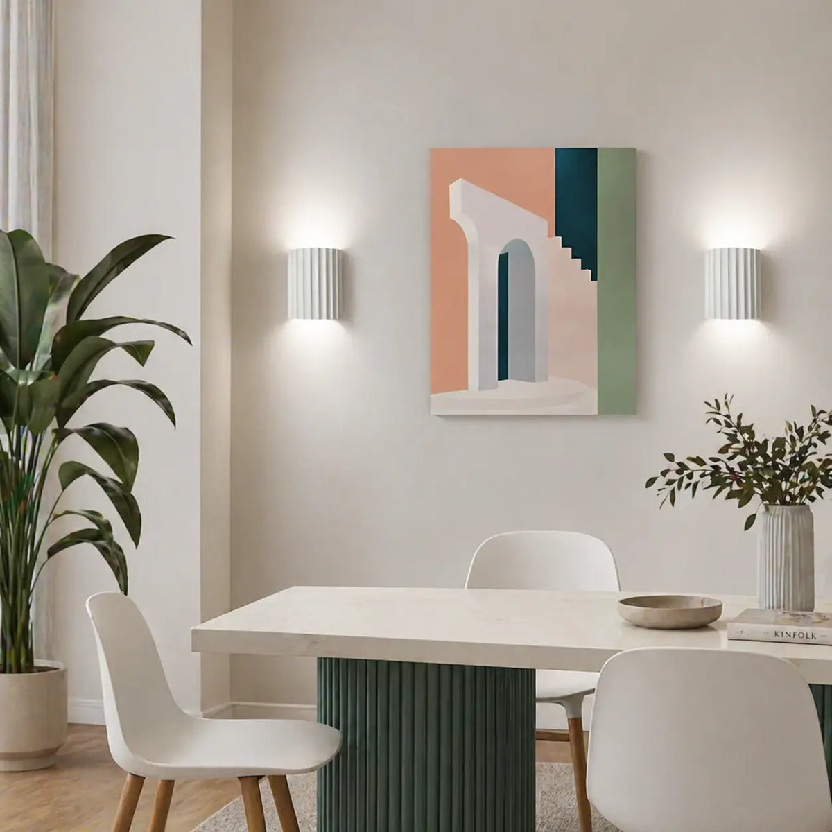 Wall Sconce Lamp with Textured Transparent Resin and Sculpted Surface for Modern Ambient Lighting