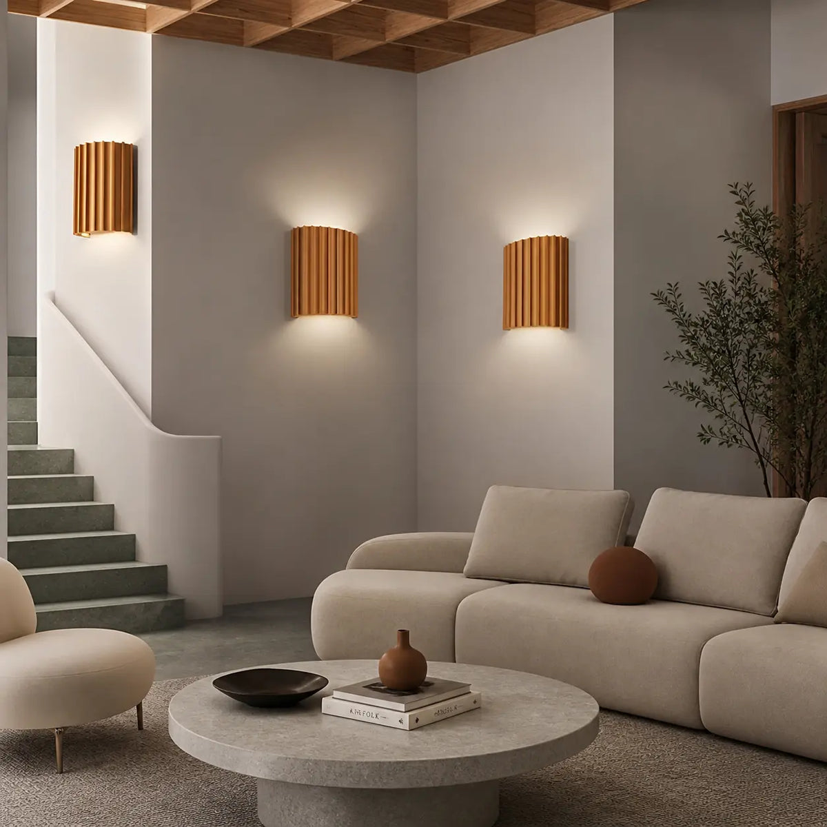 Wall Sconce Lamp with Textured Transparent Resin and Sculpted Surface for Modern Ambient Lighting