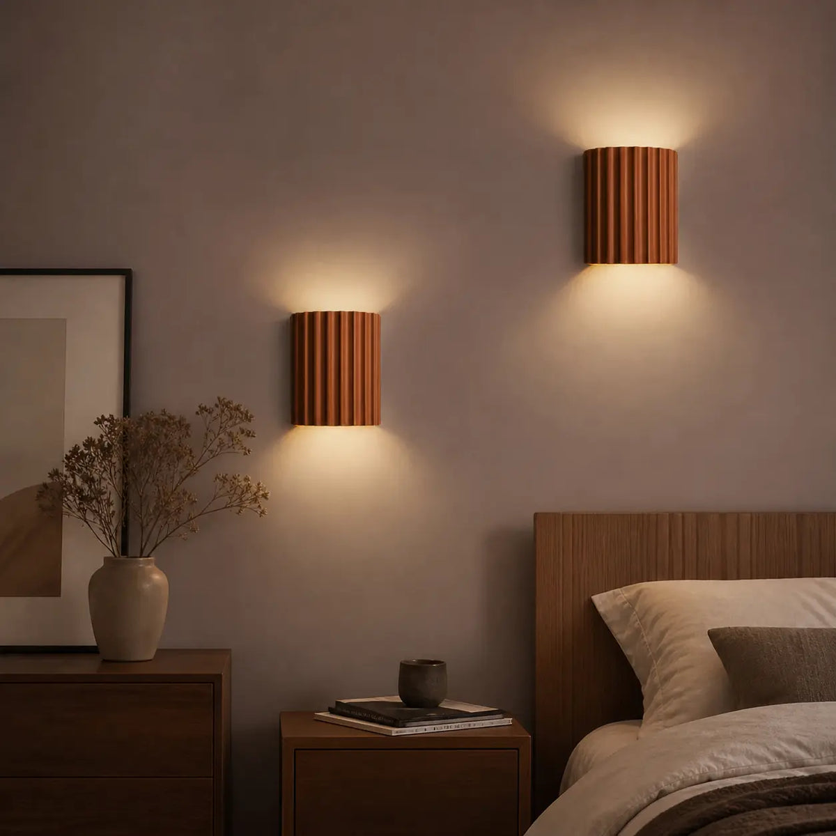 Wall Sconce Lamp with Textured Transparent Resin and Sculpted Surface for Modern Ambient Lighting