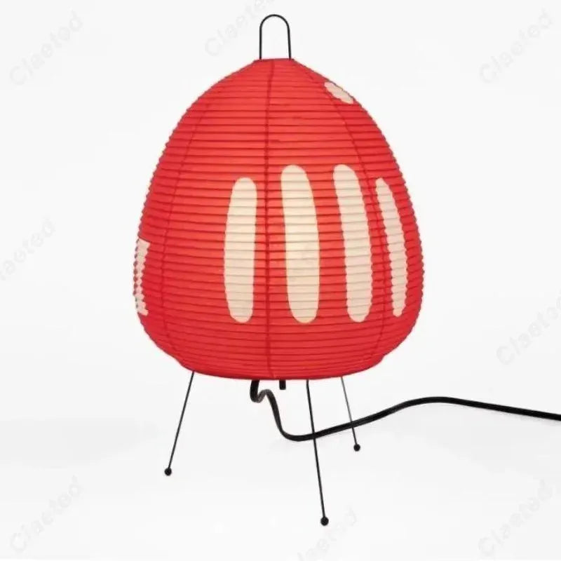Kleine Tischlampe mit Reispapierschirm und minimalistischem, japanisch inspiriertem Design