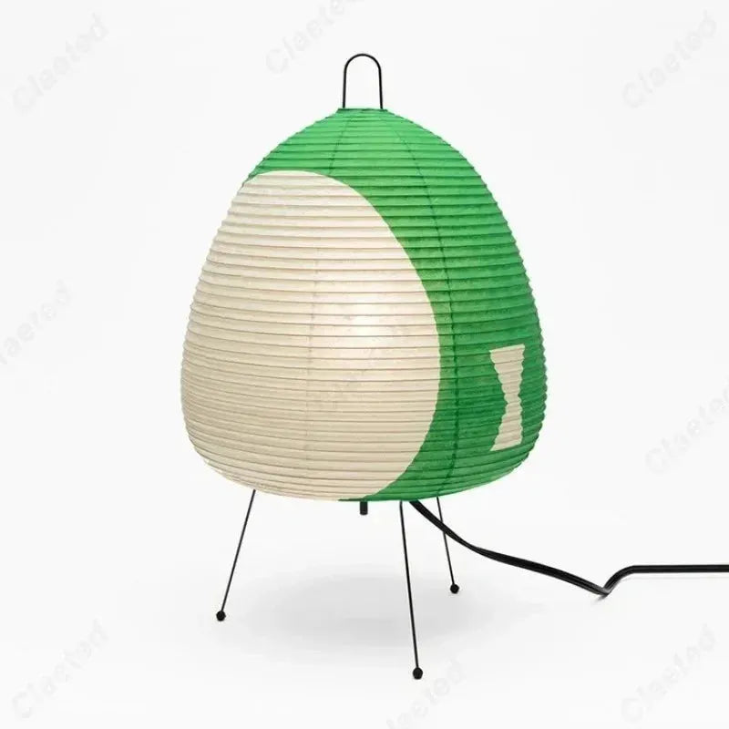 Kleine Tischlampe mit Reispapierschirm und minimalistischem, japanisch inspiriertem Design