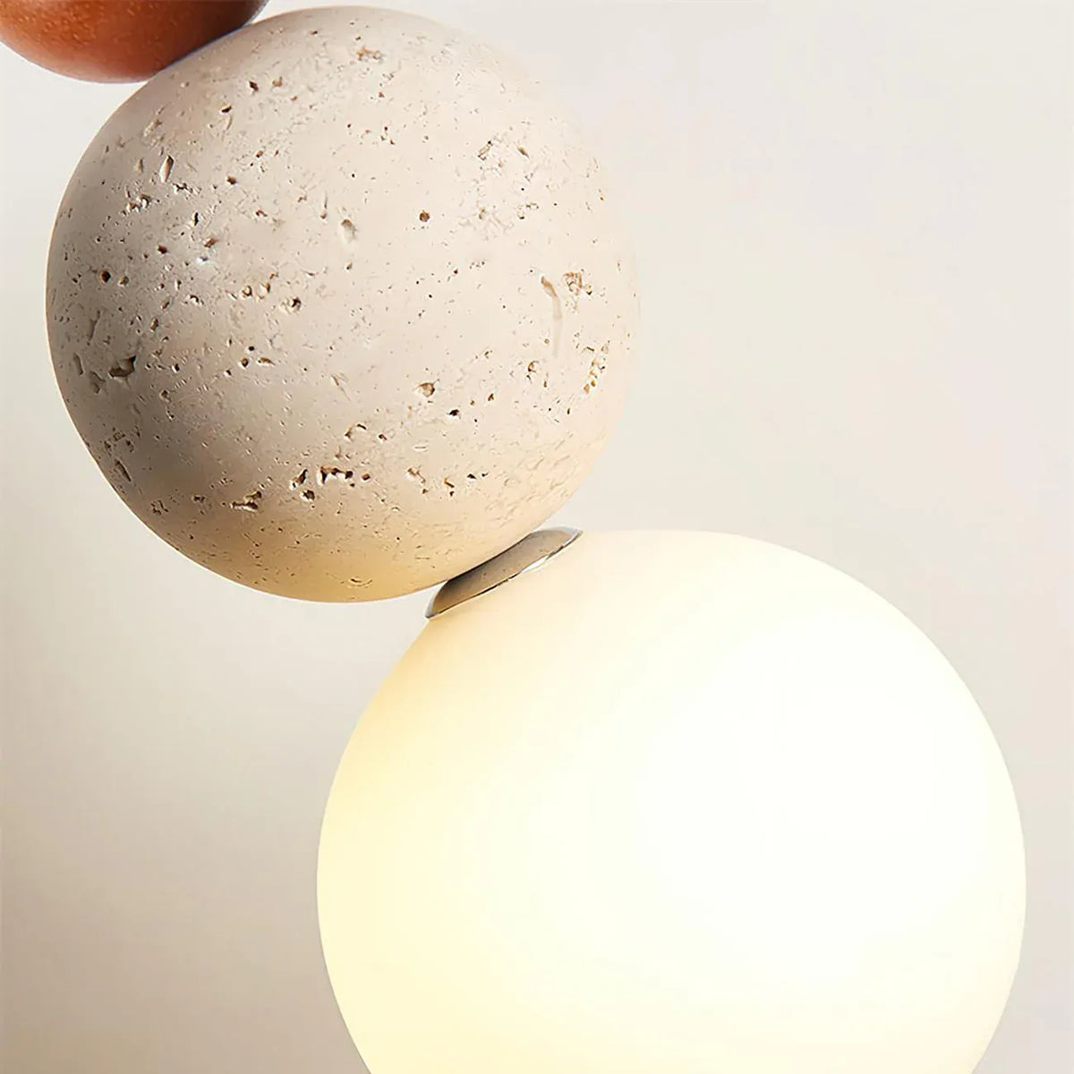 LED-Pendelleuchte mit Naturstein und warmem Lichtschein von 3000k für moderne Innenräume