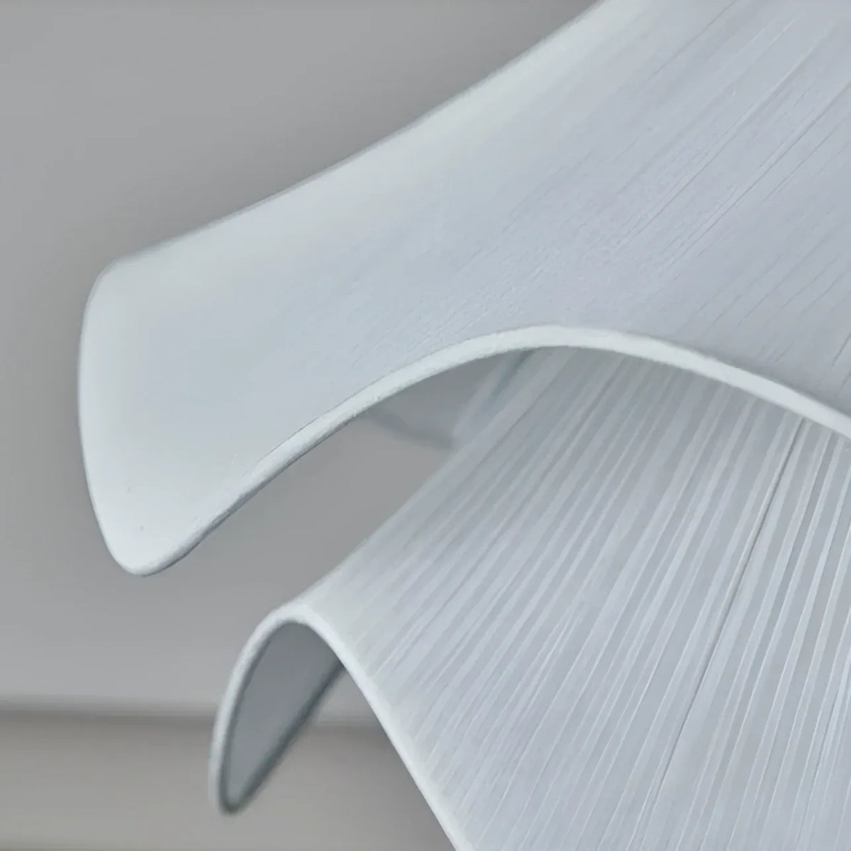 Pendant Light with Layered Fabric Wave Shade and Adjustable Suspension