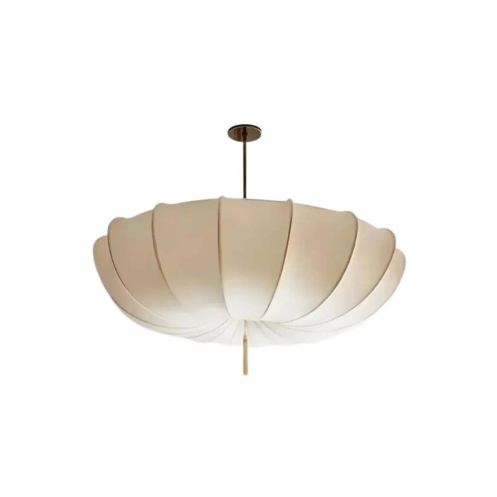 Kitchen Pendant Light Fixtures with Modern Fabric Shade and Soft Diffused