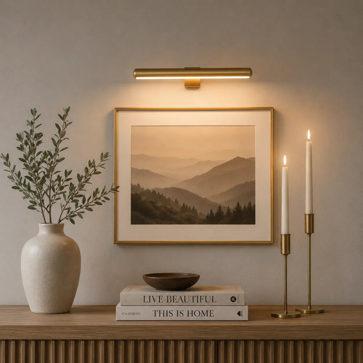 Akku-LED-Bilderleuchte mit verstellbarem, drehbarem Kopf und kabellosem, wiederaufladbarem Design
