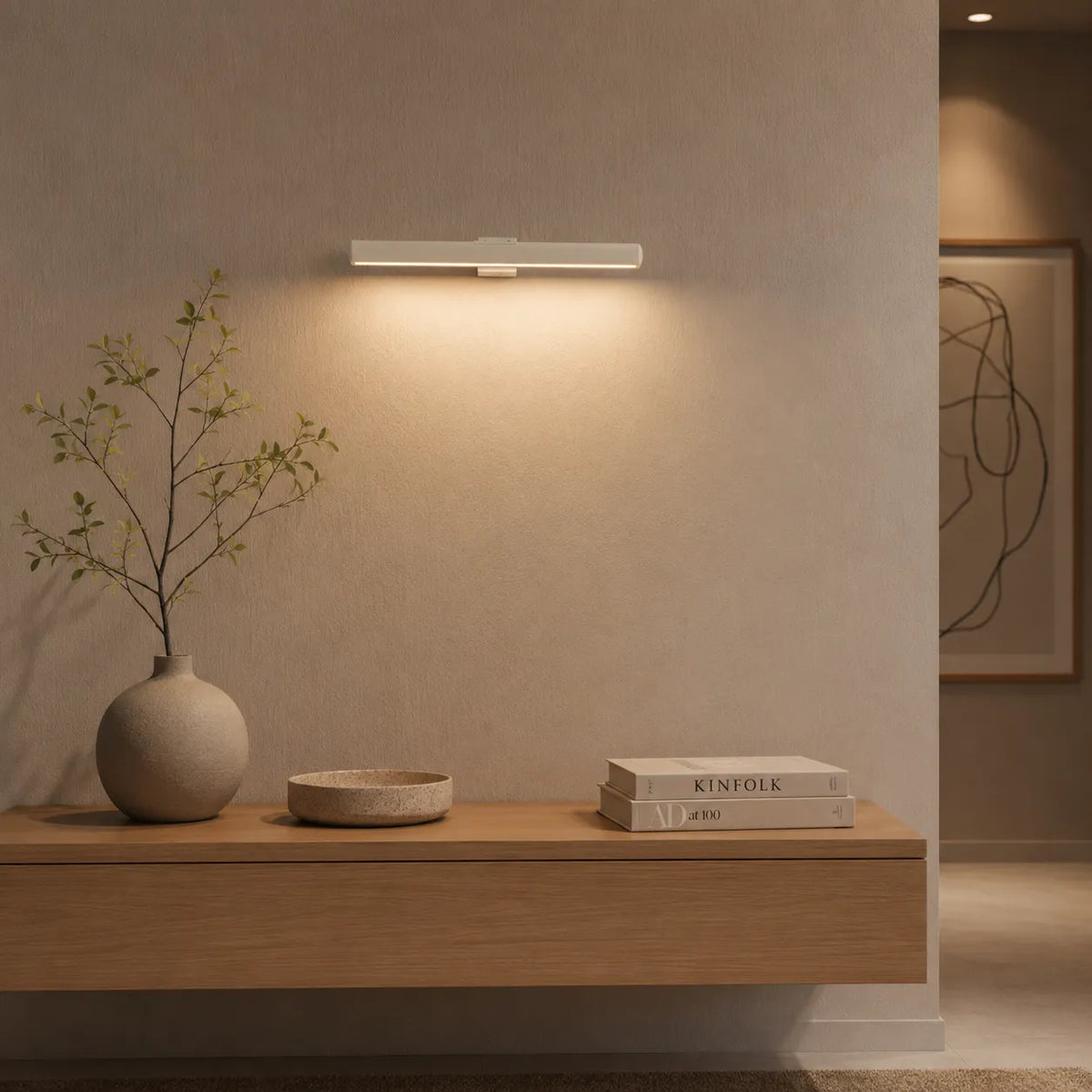 Akku-LED-Bilderleuchte mit verstellbarem, drehbarem Kopf und kabellosem, wiederaufladbarem Design