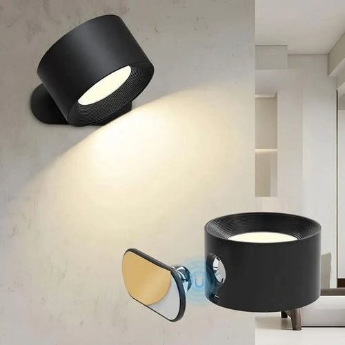 Wireless Wall Sconce with Rechargeable LED and Adjustable Magnetic Head