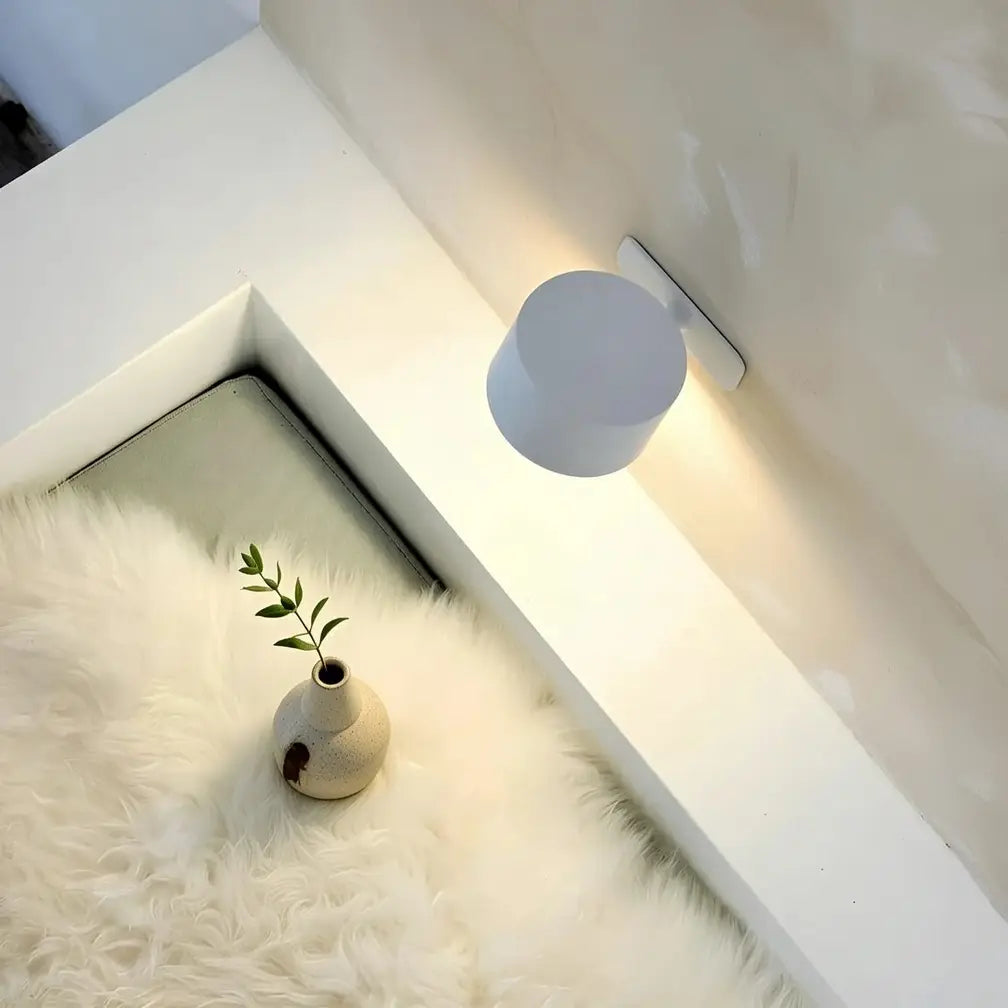 Wireless Wall Sconce with Rechargeable LED and Adjustable Magnetic Head