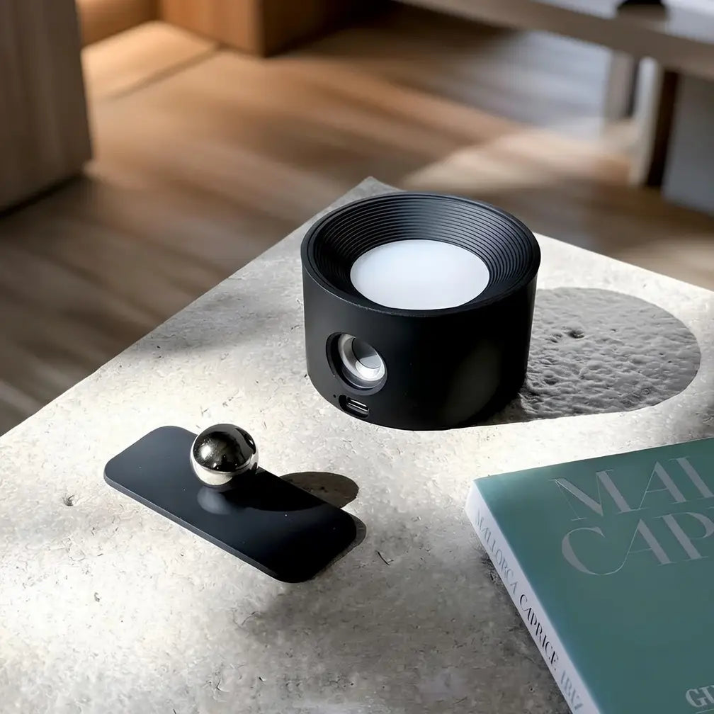 Wireless Wall Sconce with Rechargeable LED and Adjustable Magnetic Head