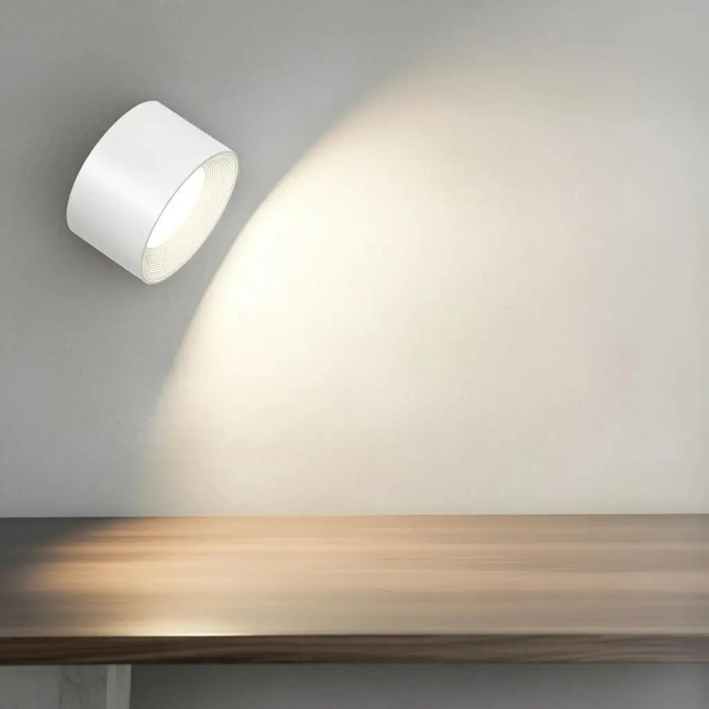 Wireless Wall Sconce with Rechargeable LED and Adjustable Magnetic Head