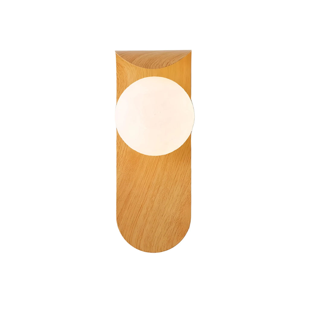 Aplique de pared con globo esmerilado y detalle curvo para dormitorios y pasillos